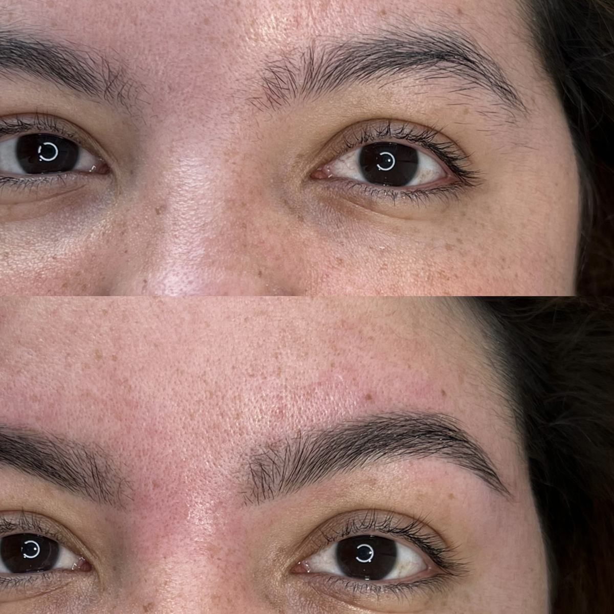 Design de sourcils avant et après — Studio Bonita Beauty