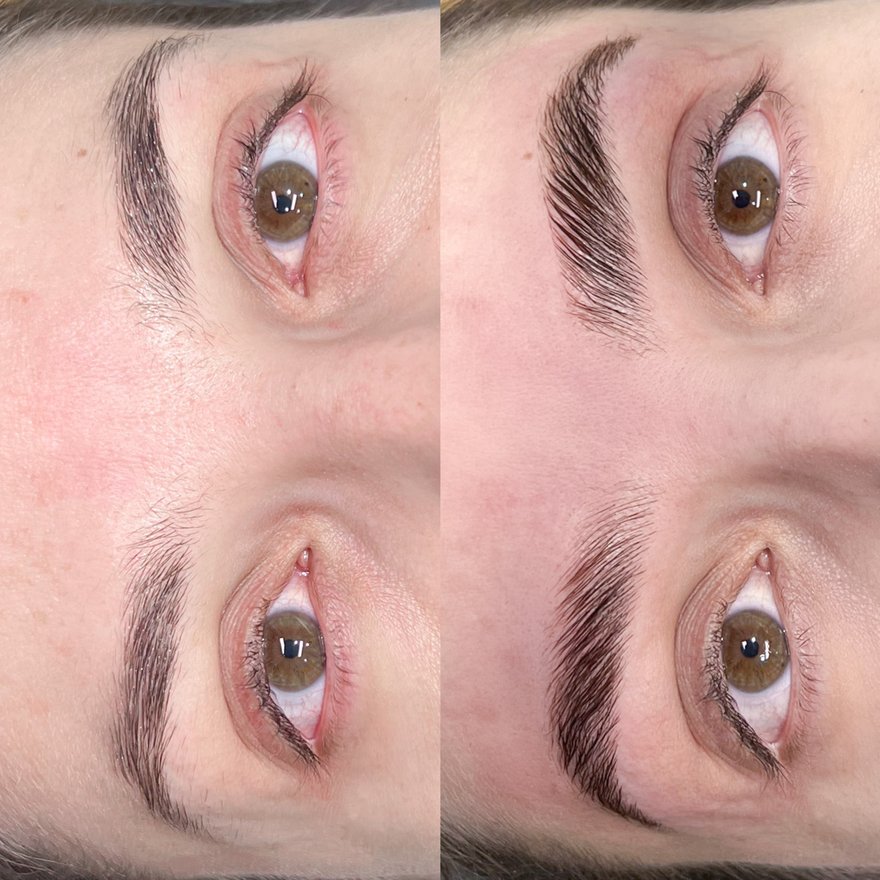 Résultat lamination et lifting de cils — Studio Bonita Montréal